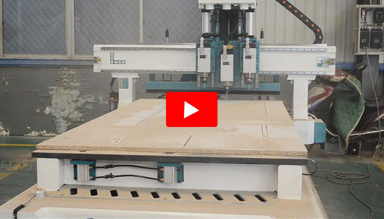 3 Spindle CNC Router with Fast Pneumatic Tool Change Economic Choice For Making Kitchen Cabinet Body Door CNC Nesting Drilling Milling Slotting Cutting Wood Panel Furniture