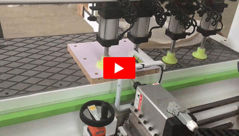 CNC Router for Panel Furniture Side Wood Pin Hole Drilling