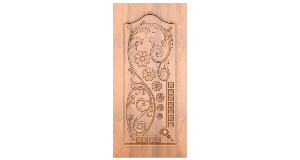 Carved wooden door