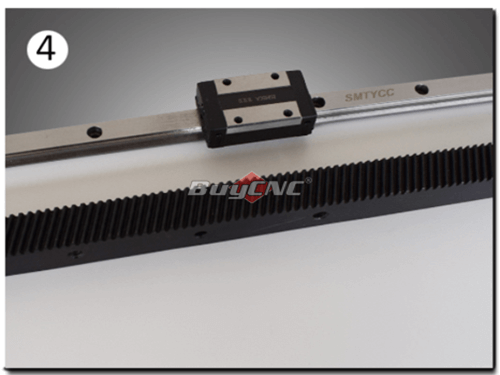 Linear guide rail and helical rack
