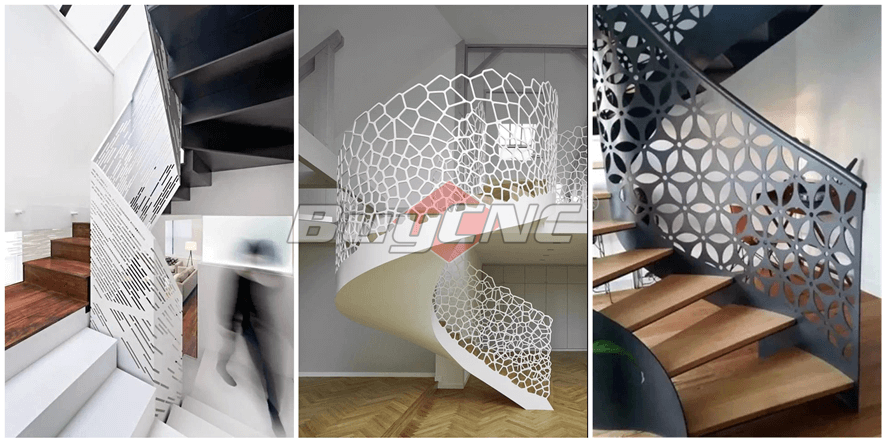 fiber laser cut metal stairs