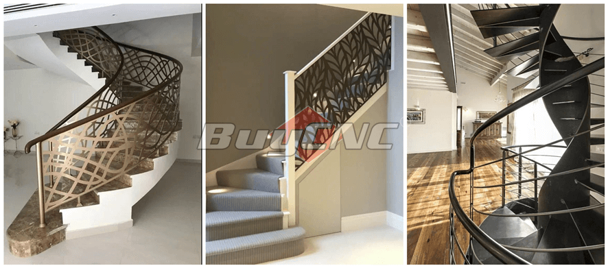 laser cut metal stairs