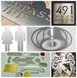 sample of advertising thin metal fiber laser cutter